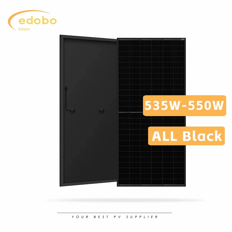 Črni solarni panel za lopo