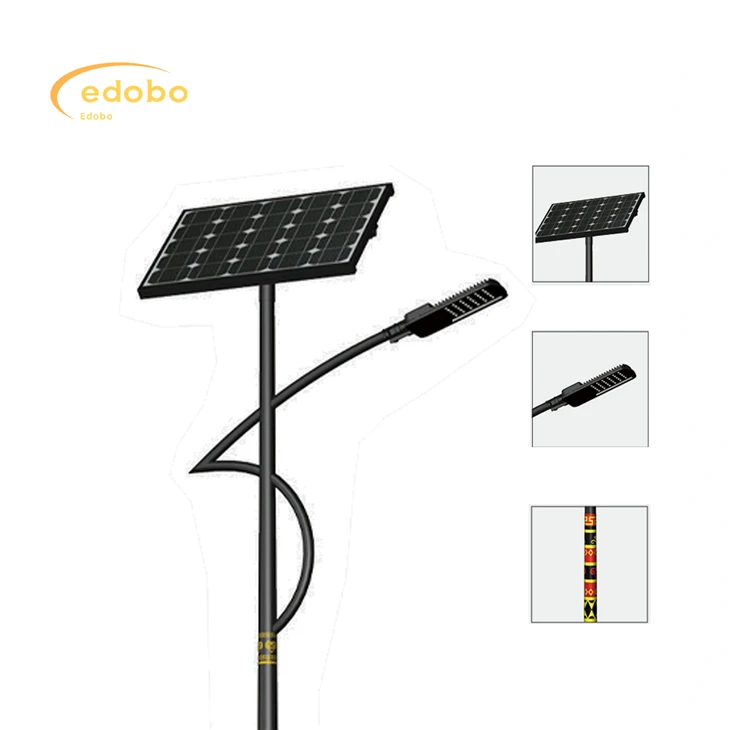 Zunanja 80w/100w/120w razdeljena sončna ulična svetilka